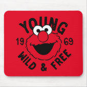 Elmo-Skate-Logo - Junge, Wilde & Freie 1969 Mousepad (Vorne)
