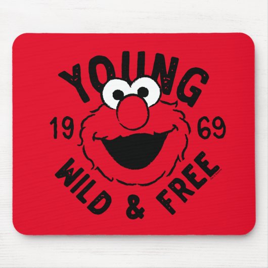 Elmo-Skate-Logo - Junge, Wilde & Freie 1969 Mousepad (Vorne)
