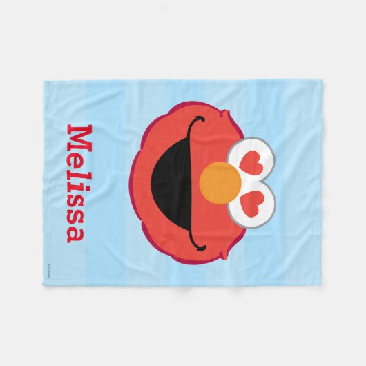 Elmo Smiling Face | Name hinzufügen Fleecedecke (Vorderseite (Horizontal))
