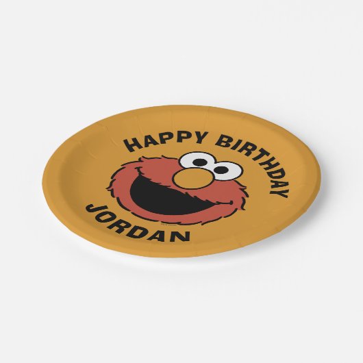 Elmo Smiling Face Pappteller (Schrägansicht)