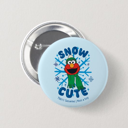 Elmo Snow Niedlich Button (Vorne & Hinten)
