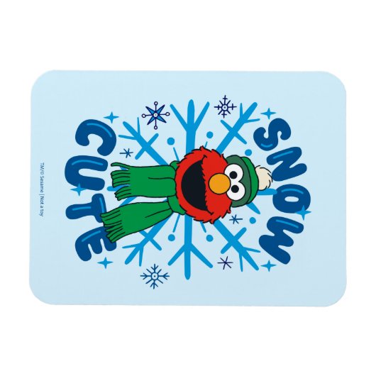 Elmo Snow Niedlich Magnet (Horizontal)