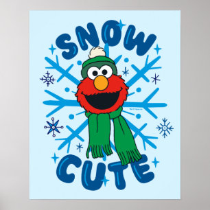 Elmo Snow Niedlich Poster