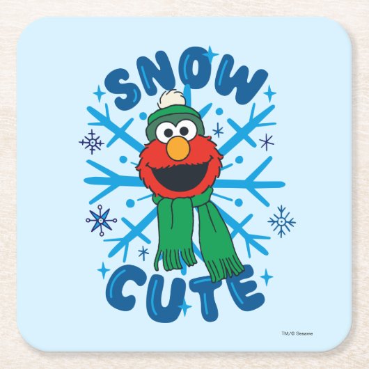 Elmo Snow Niedlich Rechteckiger Pappuntersetzer (Vorderseite)