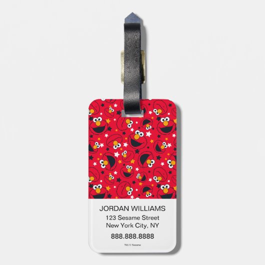 Elmo | So Albern Star Pattern Gepäckanhänger (Rückseite vertikal)