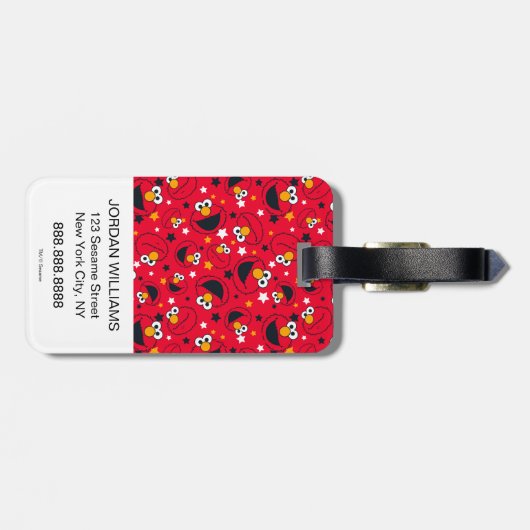 Elmo | So Albern Star Pattern Gepäckanhänger (Rückseite horizontal)
