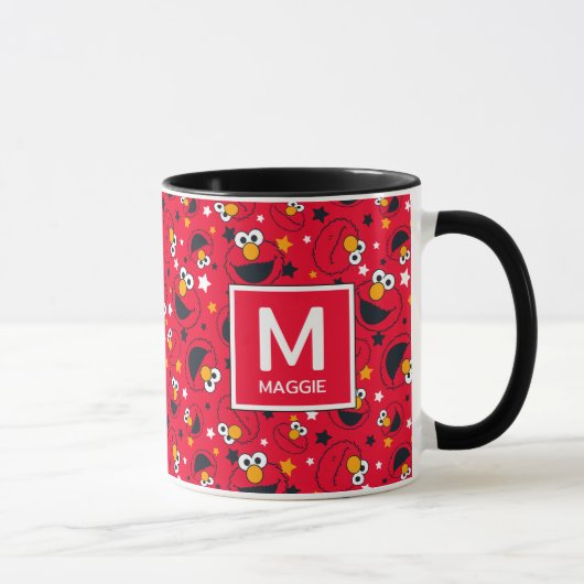 Elmo | So Albern Star Pattername & Monogram Tasse (Rechts)