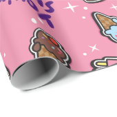 Elmo Sweet Leckerei Sticker Pattern Geschenkpapier (Rolleneckpunkt)