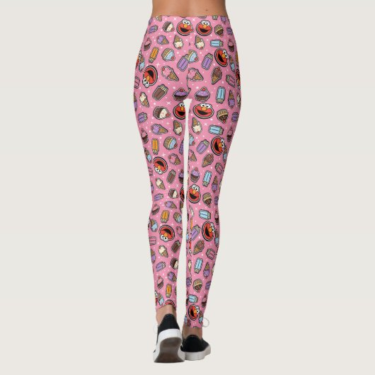 Elmo Sweet Leckerei Sticker Pattern Leggings (Rückseite)