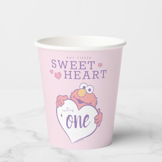 Elmo Sweetheart Geburtstag Pappbecher (Vorderseite)