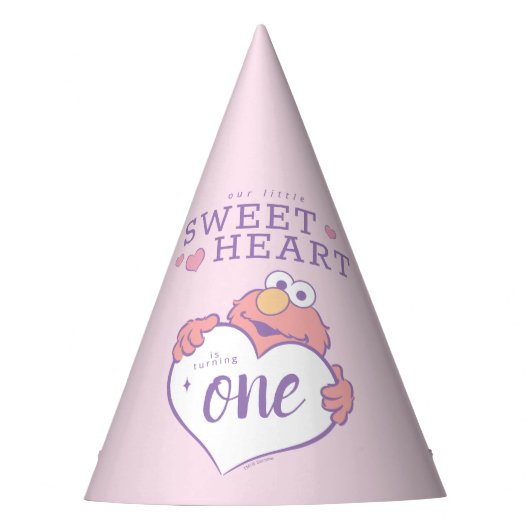 Elmo Sweetheart Geburtstag Partyhütchen (Vorderseite)