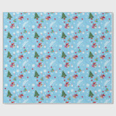 Elmo & Tango Blue Christmas Pattern Geschenkpapier (Flach)