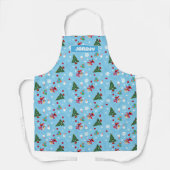 Elmo & Tango Blue Christmas Pattern Schürze (Vorderseite)