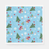Elmo & Tango Blue Christmas Pattern Serviette (Vorderseite)