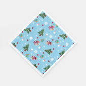 Elmo & Tango Blue Christmas Pattern Serviette (Ecke)