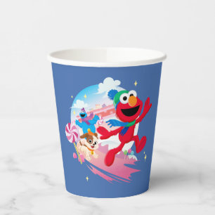 Elmo, Tango & Cookie Monster Best Christmas Ever Pappbecher