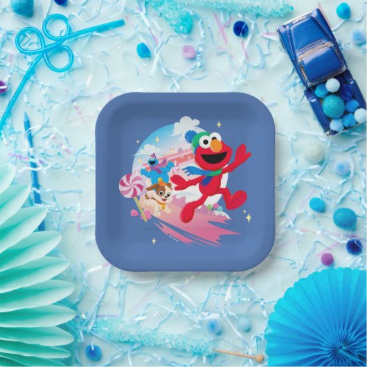 Elmo, Tango & Cookie Monster | Best Christmas Ever Pappteller (Party)