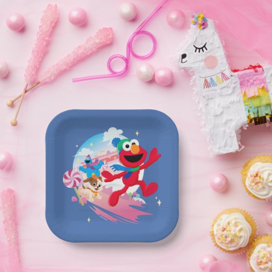 Elmo, Tango & Cookie Monster | Best Christmas Ever Pappteller (Party)