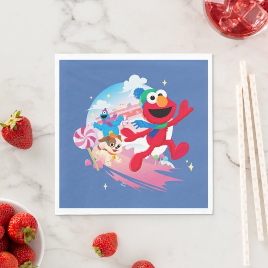 Elmo, Tango & Cookie Monster | Best Christmas Ever Serviette (Beispiel)