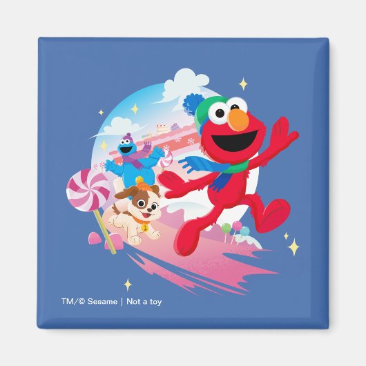 Elmo, Tango & Cookie Monster | Das beste Weihnacht Magnet (Vorne)