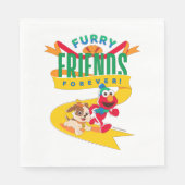 Elmo & Tango | Furry Friends Forever Serviette (Vorderseite)