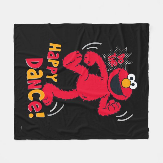 Elmo | Tanzt glücklich Fleecedecke (Vorderseite (Horizontal))