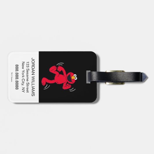 Elmo | Tanzt glücklich Gepäckanhänger (Rückseite horizontal)