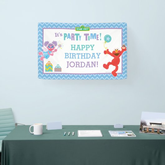 Elmo und Abby Birthday Banner (Messe)