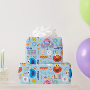 Elmo und Abby Birthday Geschenkpapier
