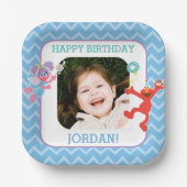 Elmo und Abby Birthday Pappteller (Vorderseite)