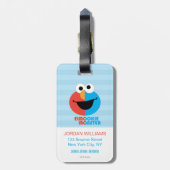Elmo und Cookie Halbfalle Gepäckanhänger (Rückseite vertikal)