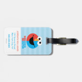 Elmo und Cookie Halbfalle Gepäckanhänger (Rückseite horizontal)