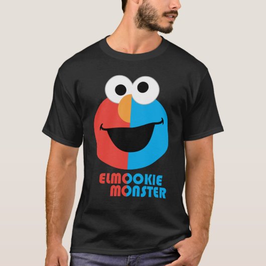 Elmo und Cookie Halbfalle T-Shirt (Vorderseite)