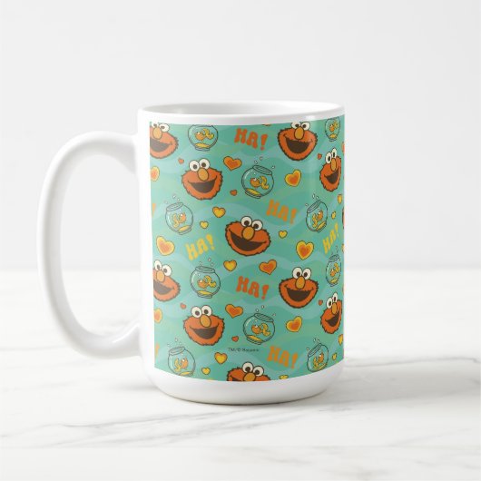 Elmo und Goldfish Muster Kaffeetasse (Links)