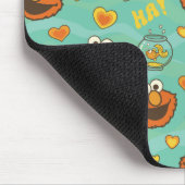 Elmo und Goldfish Muster Mousepad (Ecke)