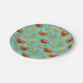 Elmo und Goldfish Muster Pappteller (Schrägansicht)