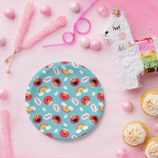 Elmo und Rainbows Pattern Pappteller (Party)