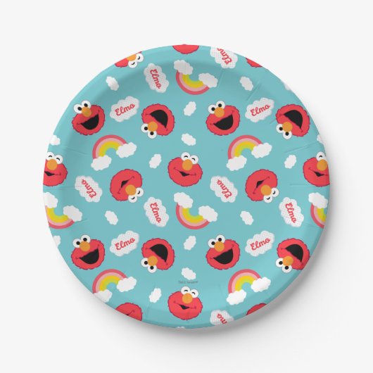 Elmo und Rainbows Pattern Pappteller (Vorderseite)