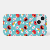 Elmo und Regenbogen Muster iPhone 15 Hülle (Rückseite (Horizontal))