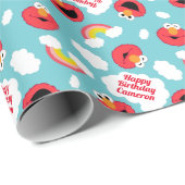 Elmo- und Regenbogenmuster Geschenkpapier (Rolleneckpunkt)