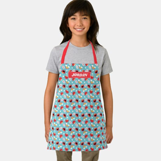 Elmo- und Regenbogenmuster Schürze (Insitu)