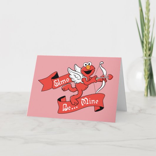 Elmo Valentins Cupid Feiertagskarte (Vorderseite)