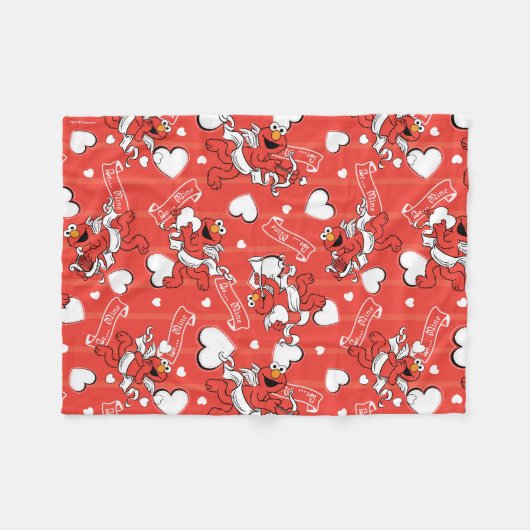 Elmo Valentinus Cupid Fleecedecke (Vorderseite (Horizontal))