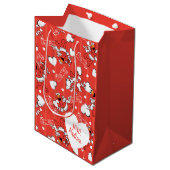 Elmo Valentinus Cupid Mittlere Geschenktüte (Vorderseite Schrägansicht)