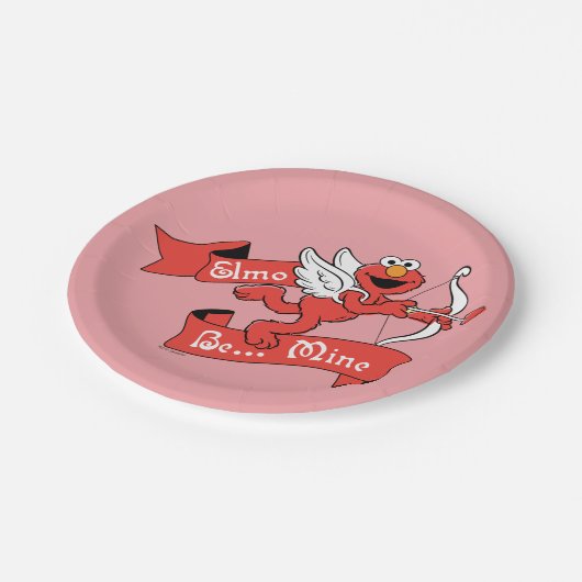 Elmo Valentinus Cupid Pappteller (Schrägansicht)