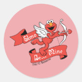 Elmo Valentinus Cupid Runder Aufkleber (Vorderseite)