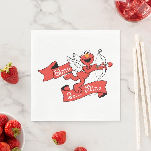 Elmo Valentinus Cupid Serviette (Beispiel)