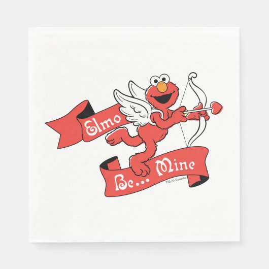 Elmo Valentinus Cupid Serviette (Vorderseite)