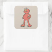 Elmo Vintag Quadratischer Aufkleber (Tasche)