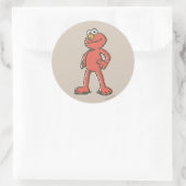 Elmo Vintag Runder Aufkleber (Tasche)